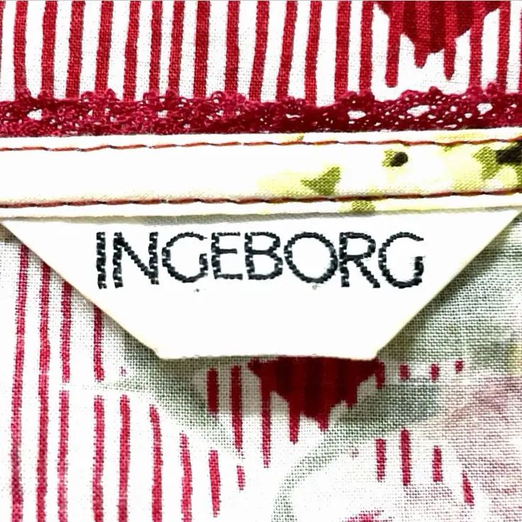 INGEBORG インゲボルグ ピンクハウス 花柄 チェック ロング ワンピース