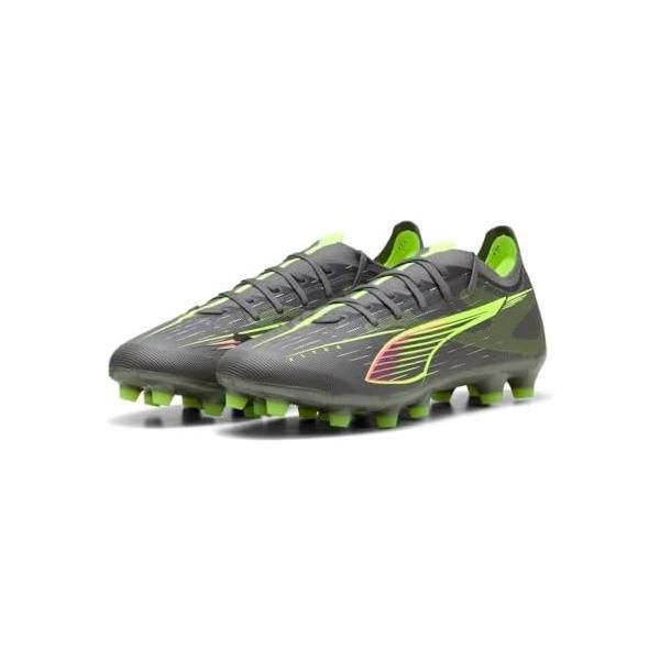 プーマ（PUMA） サッカースパイクシューズ ウルトラ 5 マッチ HG/AG マット エイジド シルバー/イエロー アラート/プーマ エイジド シルバー 108345-03