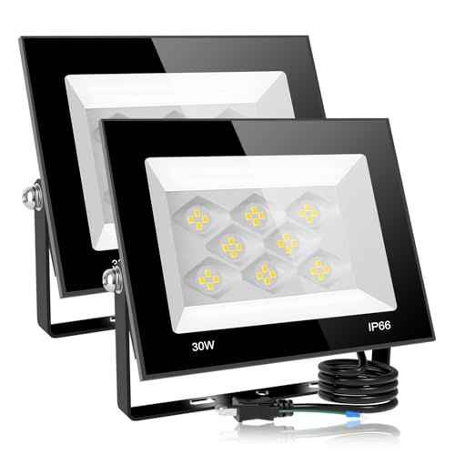 LED投光器 30W 4000LM ワークライト 作業灯 IP66防水 昼光色 6500K LEDライト 屋内屋外 100V対応 高輝度 高演色Ra85以上 省エネ 120°広角 屋台 照明 防災対策 PSE認証済み 日本語取扱説明書付き 【 6219de8b