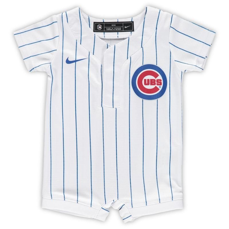 MLB公式 nike ナイキ ベビー ロンパース カバーオール 半袖 ユニフォームジャージ 出産祝い シカゴ・カブス Chicago Cubs
