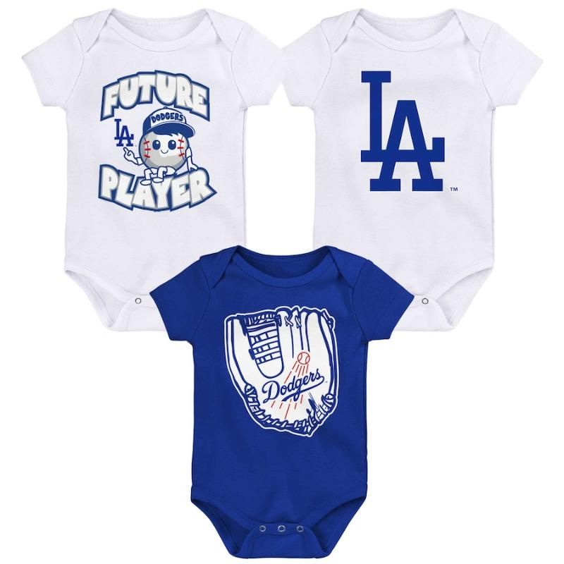 MLB公式 ベビー服 ロンパース メジャーリーグ ボディースーツ3枚セット カバーオール 出産祝い 大谷翔平 山本由伸 ロサンゼルス・ドジャース Los Angeles Dodgers