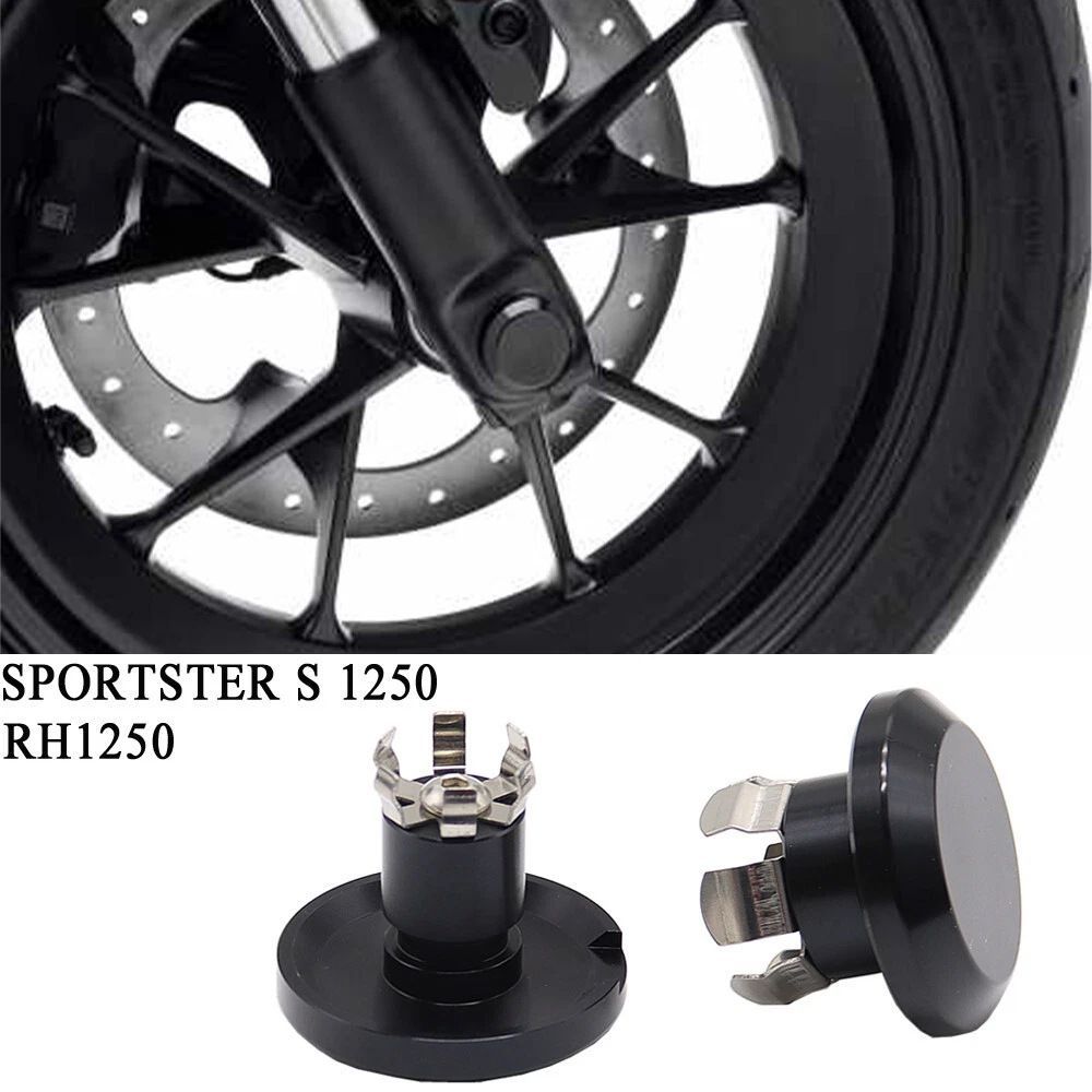 【送料無料】ハーレー(Harley) Pan America1250/Sportster S1250用 アルミ製フロントアクスルナットカバー ブラック 防錆・傷防止・ドレスアップ 簡単取付