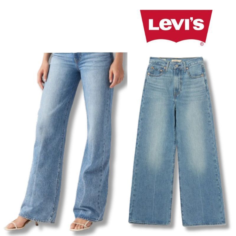リーバイス Levi’s RIBCAGE WIDE LEG ジーンズ デニム パンツ ミディアム インディゴ MEDIUM INDIGO レディース A60810020