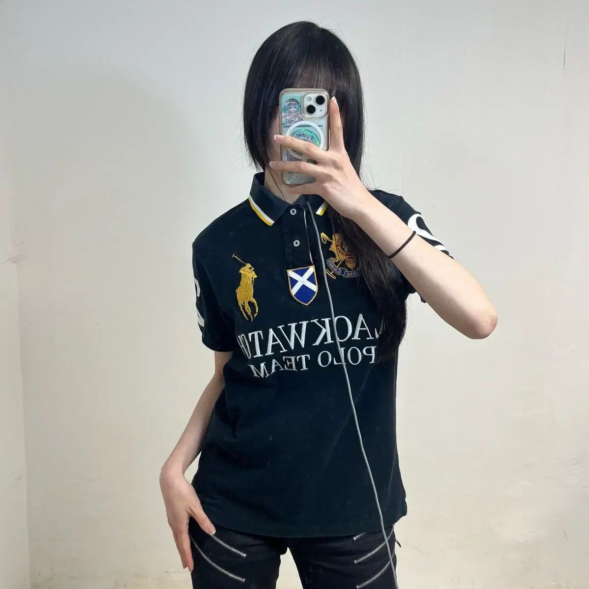 ポロ ビックポニー ブラックウォッチ カラーTシャツ