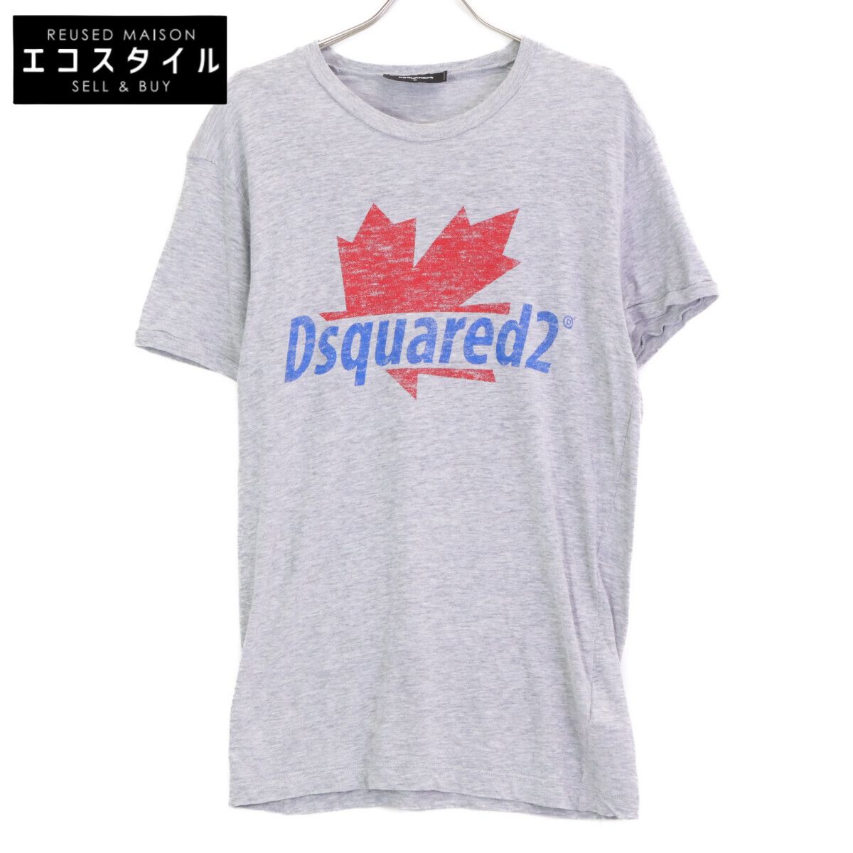 DSQUARED2　ディースクエアード　S74GD0819 グレー LEEF Tシャツ　M