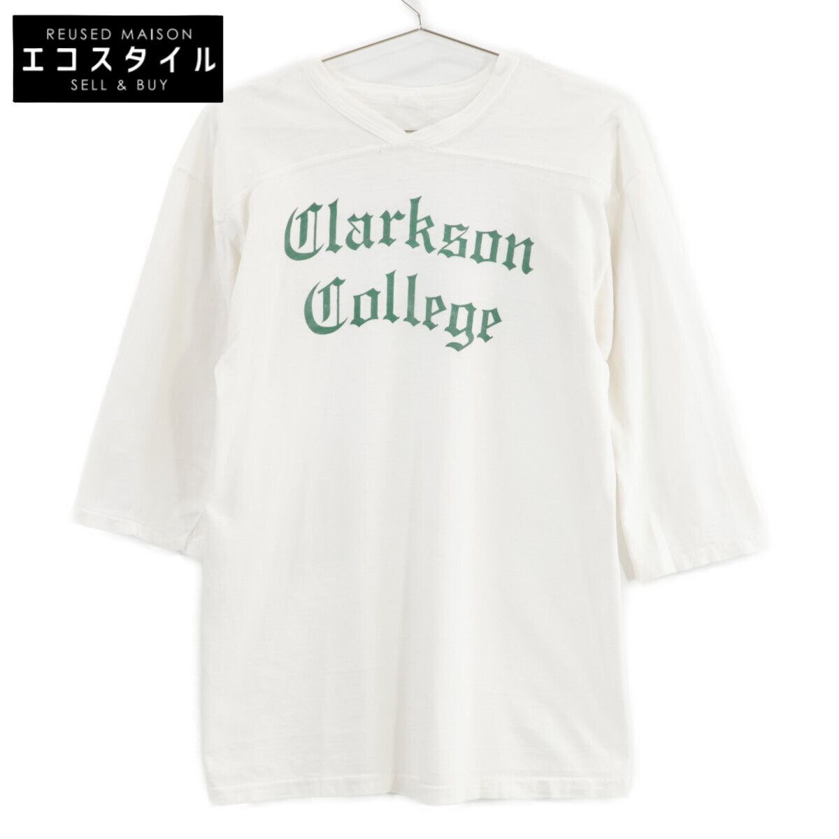 VINTAGE　ヴィンテージ　70'S ホワイト Clarkson College フットボールTシャツ　表記無し