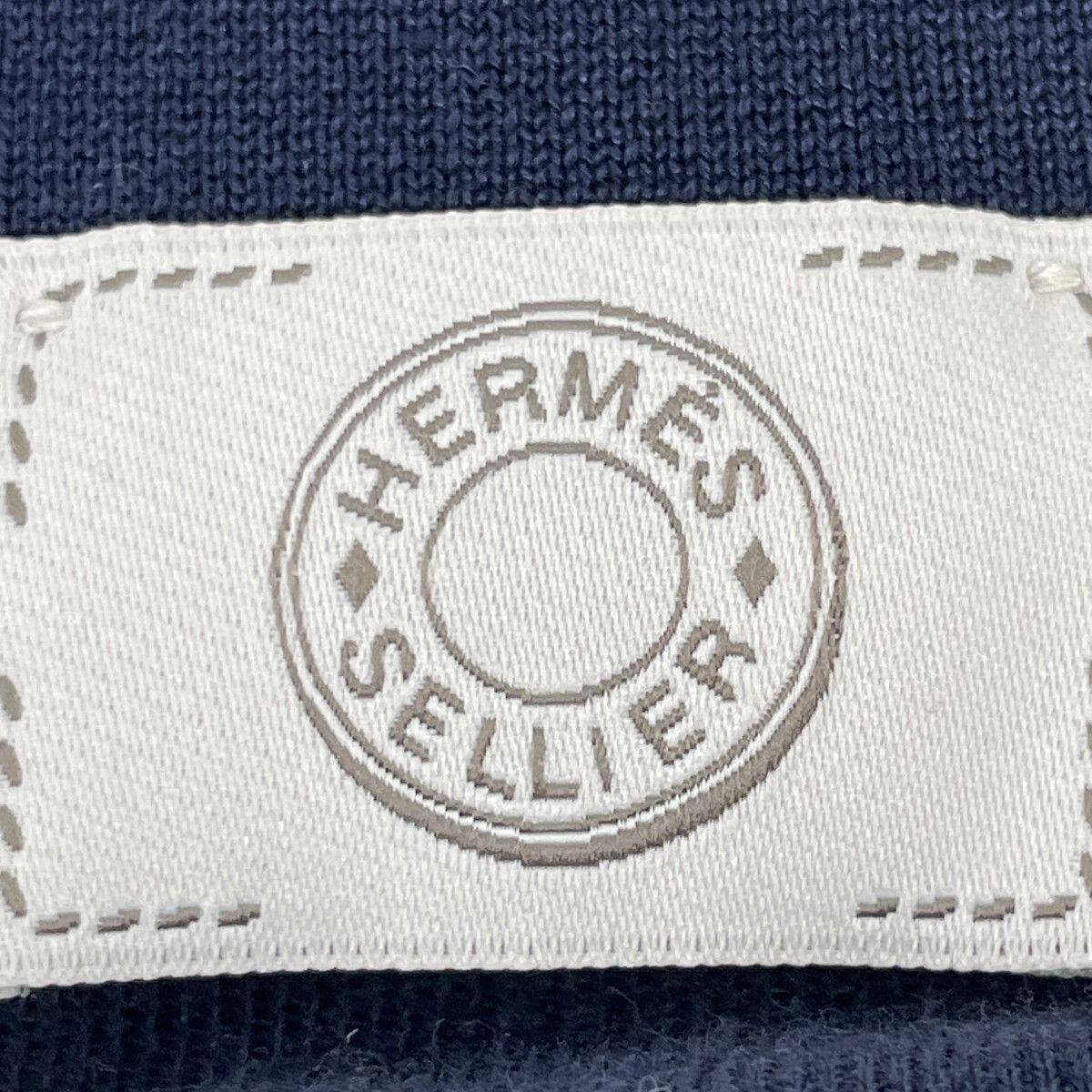 HERMES　エルメス　ネイビー セリエ 半袖ポロシャツ　M