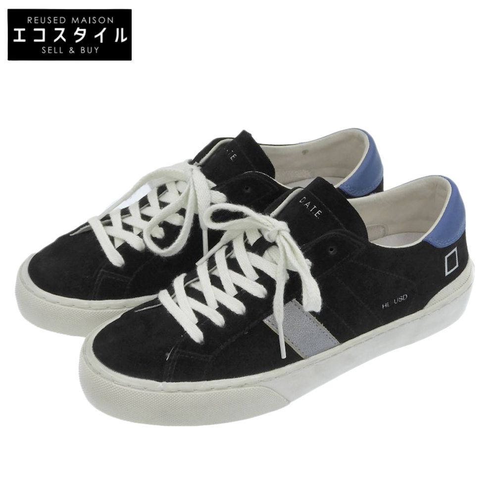 D.A.T.E.　デイト　HILL LOW USED BLACK スエード ローカット スニーカー シューズ レディー ス ブラック 23.5cm　4(UK)