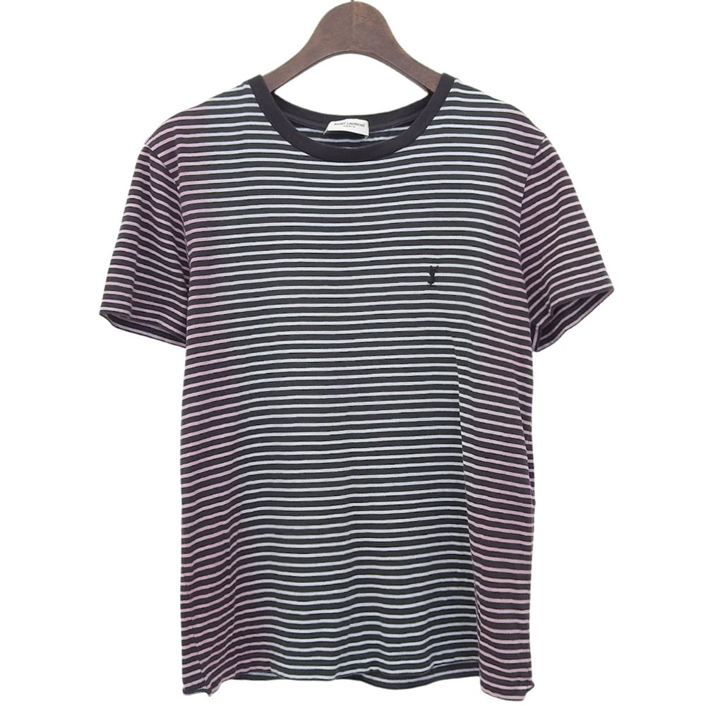 SAINT LAURENT PARIS サンローランパリ グラデーション ボーダー T SAINT LAURENT PARIS サンローランパリ グラデーション ボーダー T
