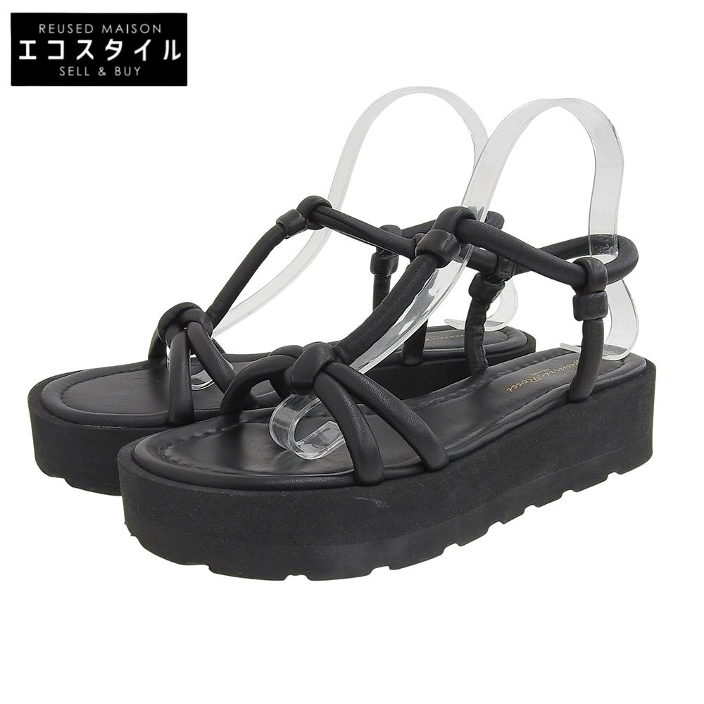 Gianvito Rossi　ジャンヴィトロッシ　MARINE NAPPA サンダル レディース ブラック 38 G32246　38