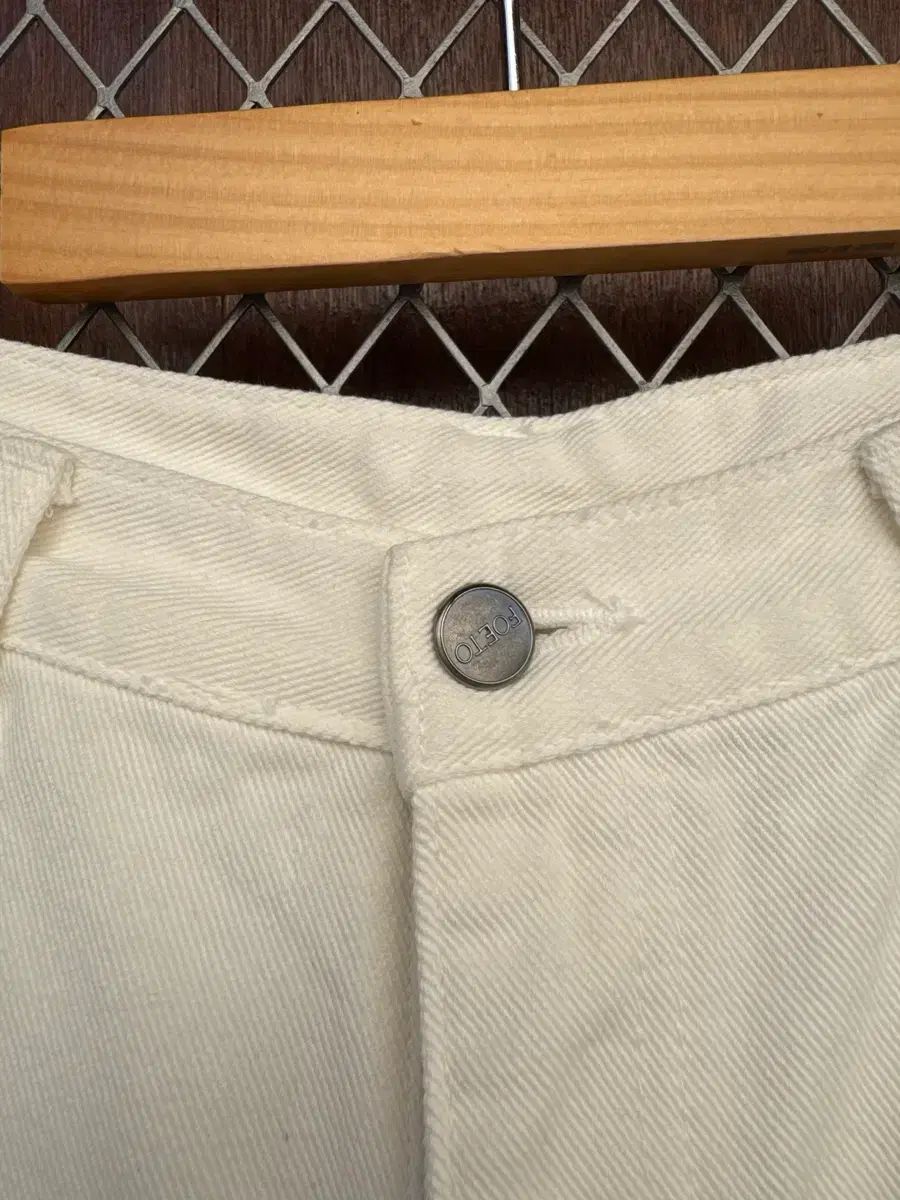 FOETO 포에토 白 ロゴ ワイド コットン カーゴ パンツ M