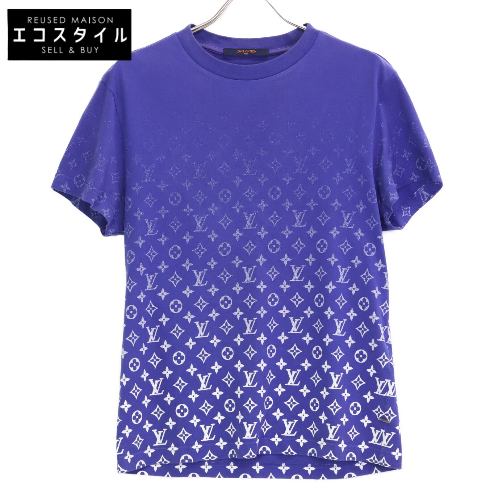 LOUIS VUITTON　ルイヴィトン　22AW RM222Q NPG HKY46W ブルー モノグラムグラディエント グラデーションTシャツ　XS