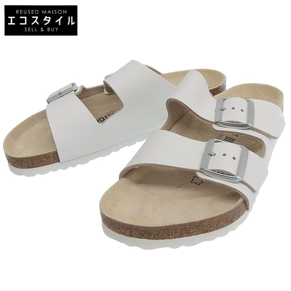 BIRKENSTOCK　ビルケンシュトック　新品同様 アリゾナBS レザー サンダル EVA レギュラーフィット シューズ メンズ 白 ホワイト 39　39