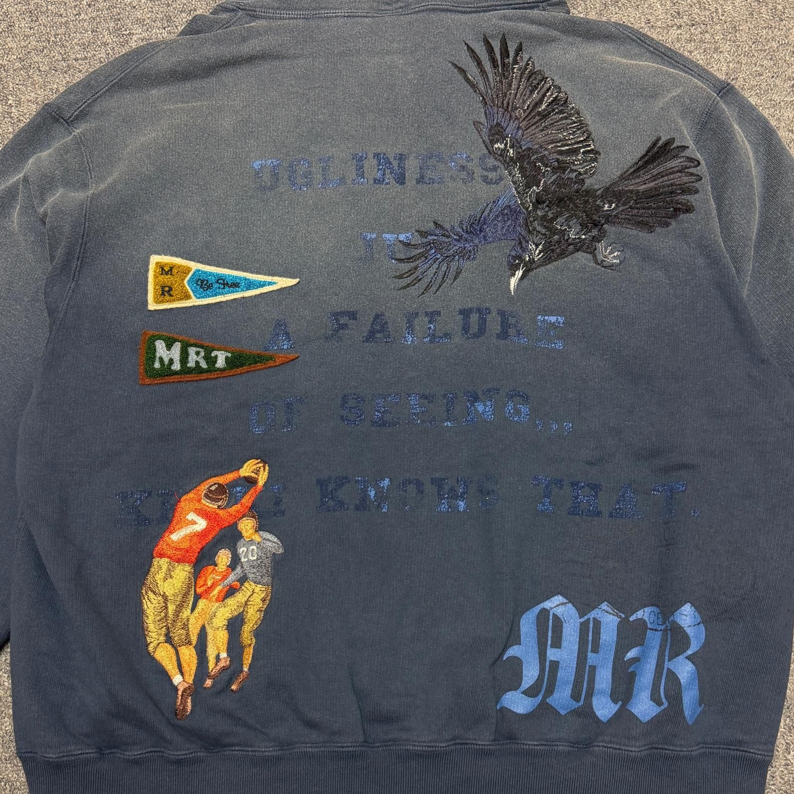 参考上代79200円 未使用 KHOKI 25SS Vintage-effect hoodie ヴィンテージエフェクトフーディー スウェットパーカー コッキ 25ss-t-02-v ネイビー 2 （15473M） 参考上代79200円 未使用 KHOKI 25SS Vintage-effect hoodie