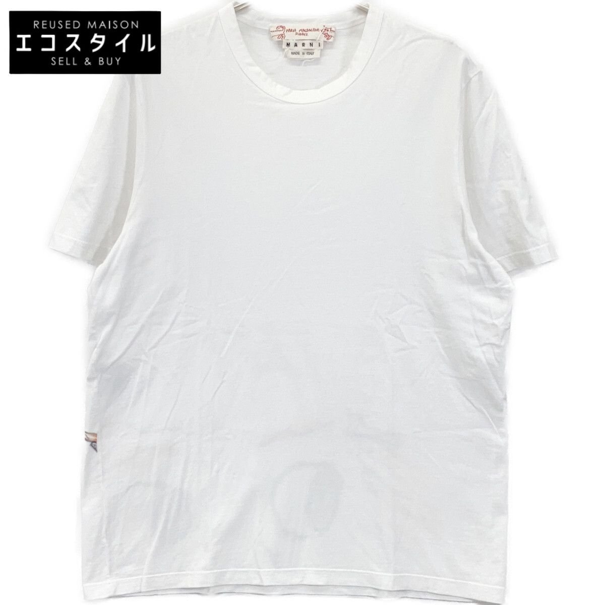 MARNI マルニ 【×MARIA MAGDALENA SUAREZ】M05GC0139 18SS ホワイト プリントTシャツ 48