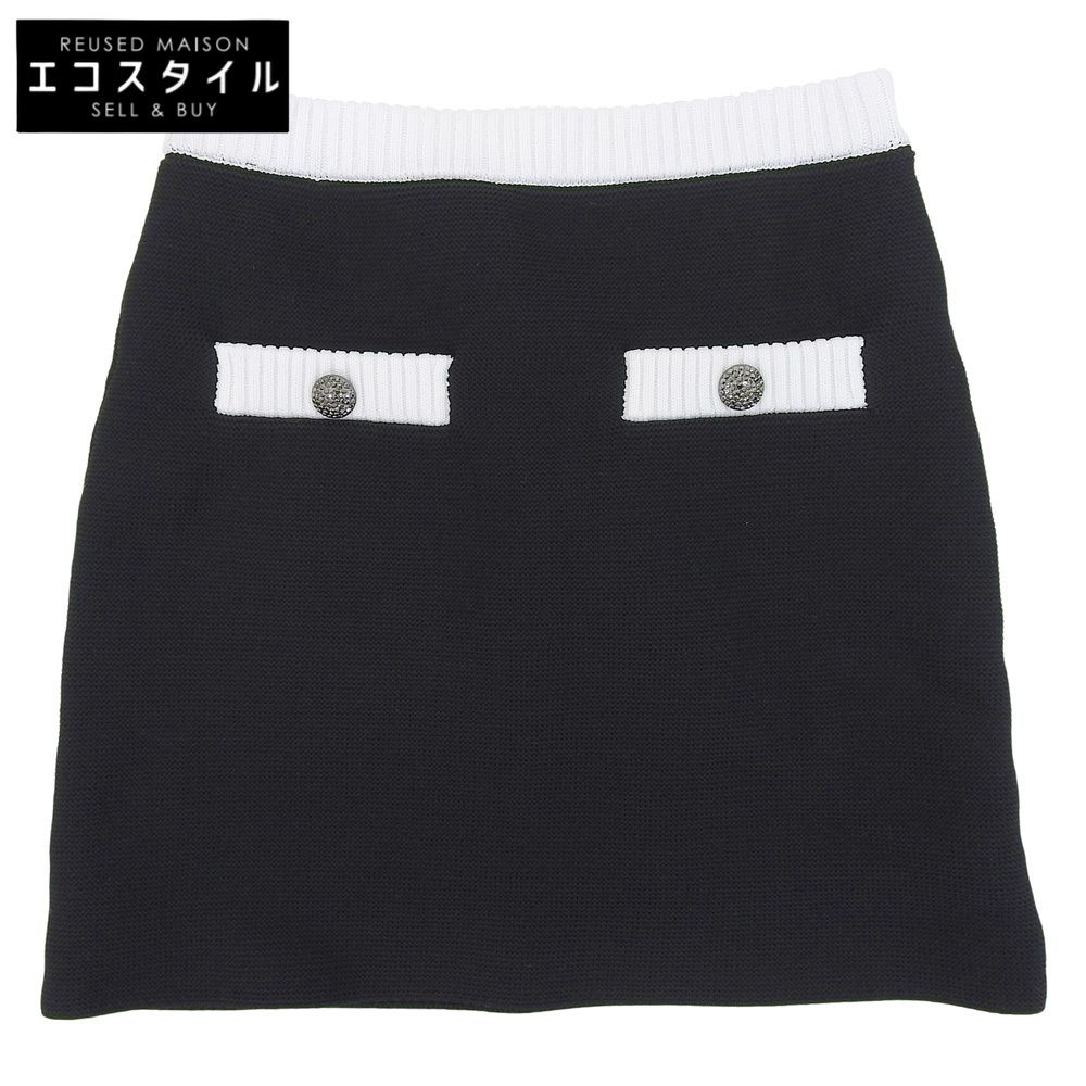 sheller　シェリエ　美品 bijou button knit skirt スカート レディース ブラック F SL191040521　F