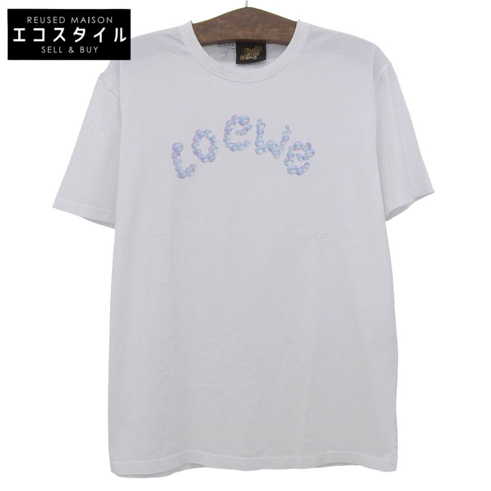 LOEWE ロエベ 美品 バブルアーチロゴ Tシャツ コットン トップス メンズ 白 ホワイト M H616Y22X54 23SS M LOEWE ロエベ 美品 バブルアーチロゴ Tシャツ コットン トップス