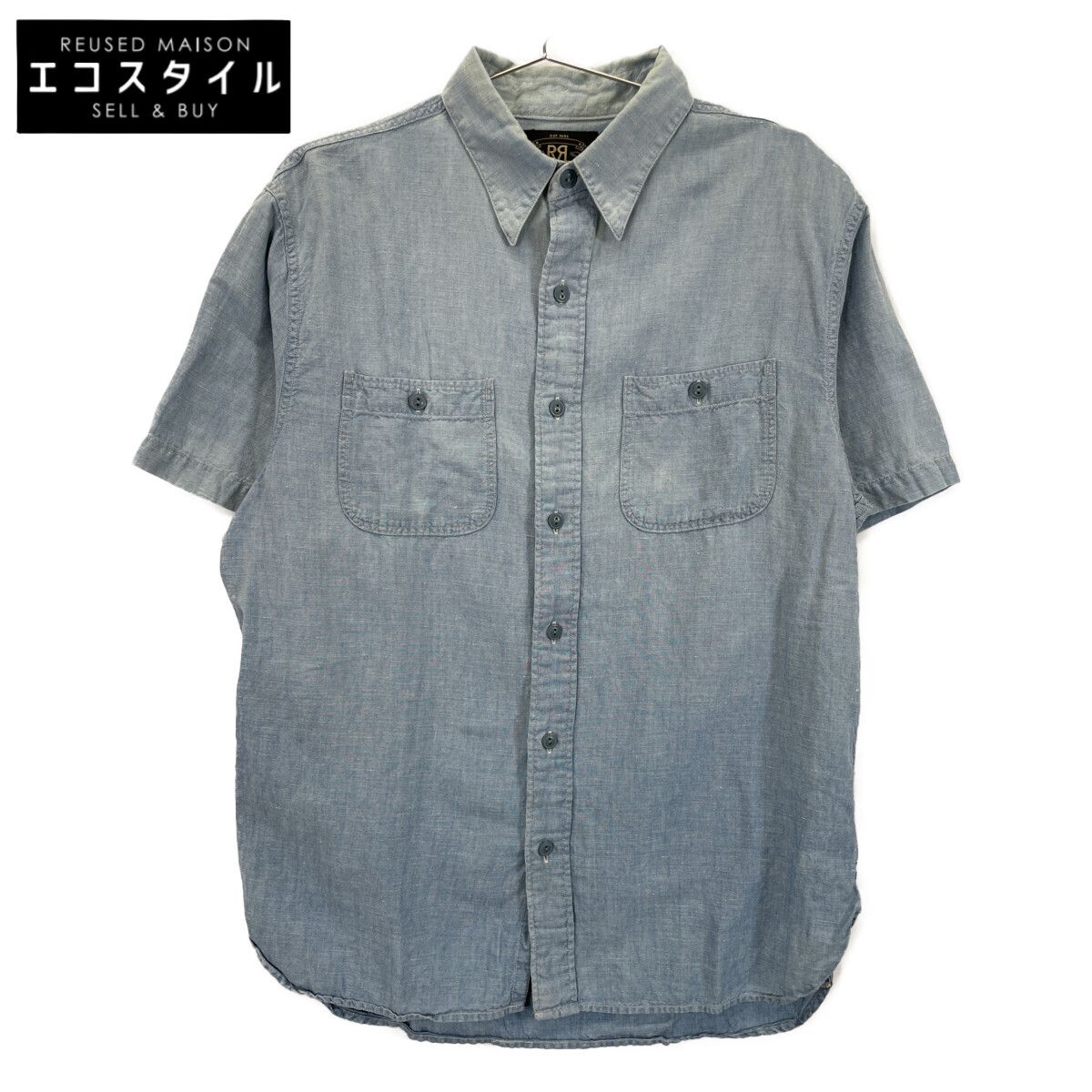 RRL　ダブルアールエル　ライトブルー ハーフスリーブ シャツ　M