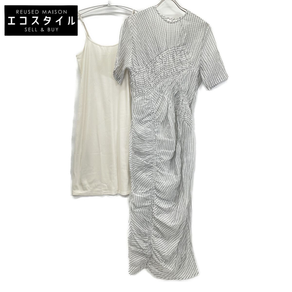 CLANE　クラネ　25SS 18112-5182 MIX RANDOM SHIRRING ONEPIECE　1