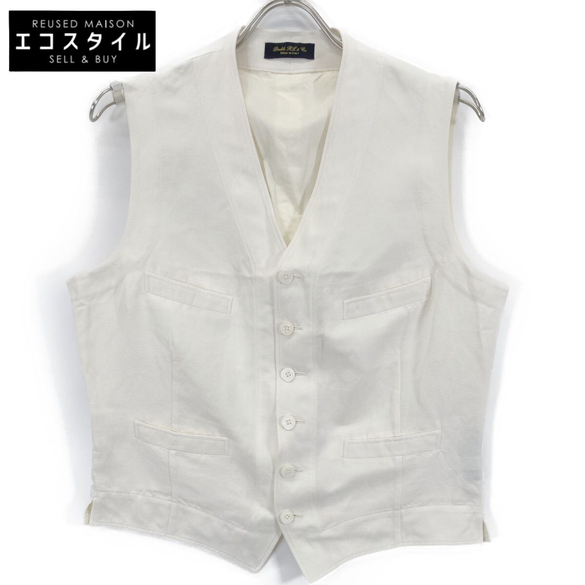 RRL　ダブルアールエル　アイボリー リネン×シルク ベスト　40R 27,814円