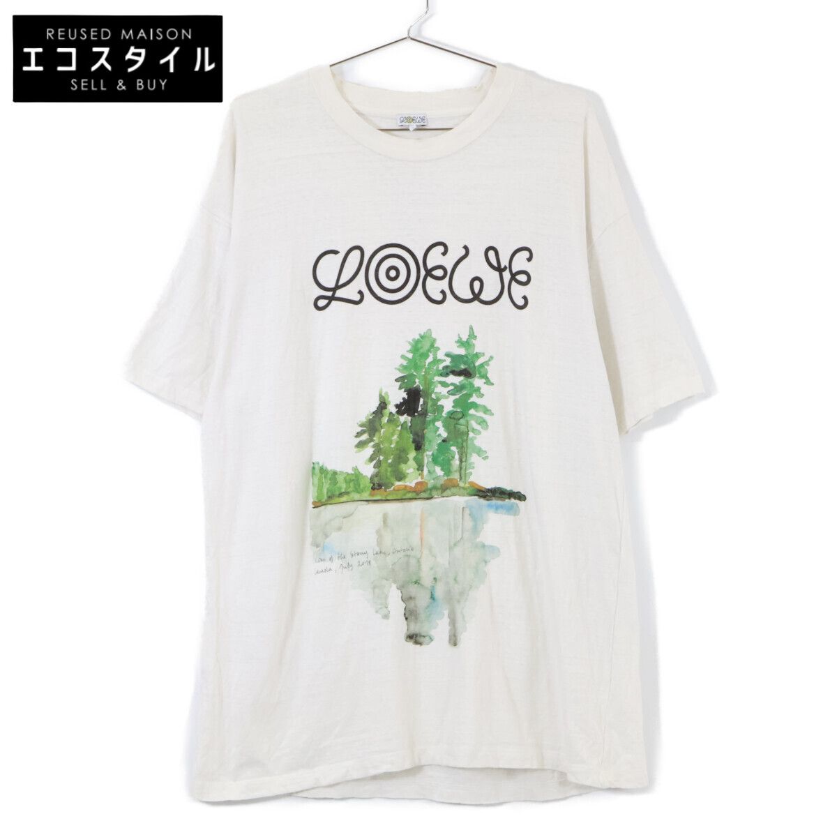 LOEWE　ロエベ　H6299981PC 18AW ロゴ 湖畔 Tシャツ　XL