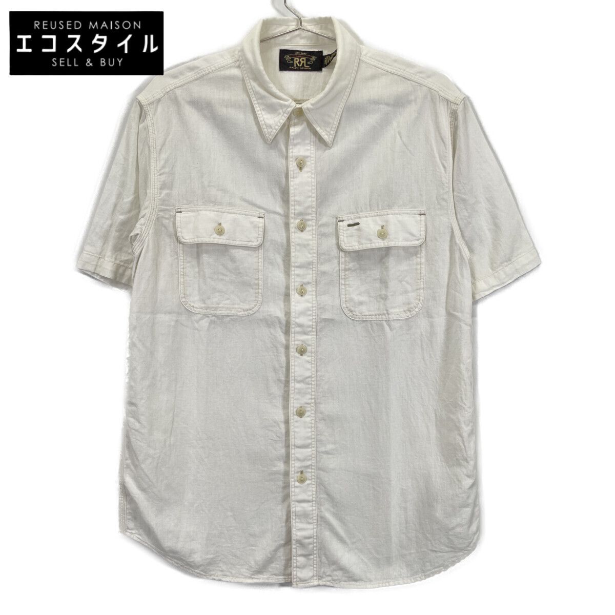 RRL　ダブルアールエル　ホワイト 25SS セルヴィッジディテール シャンブレー ワークシャツ　S