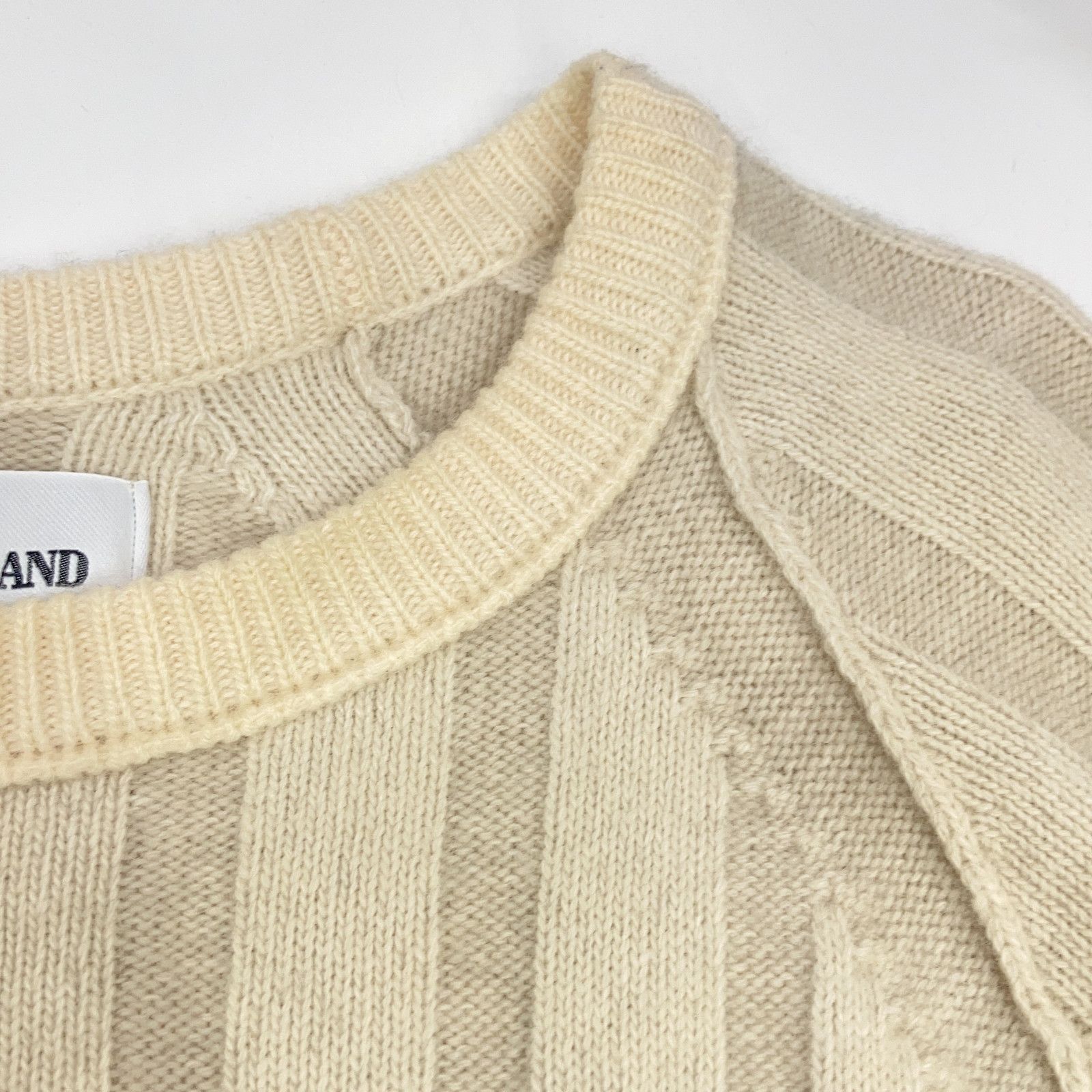 STONE ISLAND ストーンアイランド 7115503A4 アイボリー ウール ロゴ 
