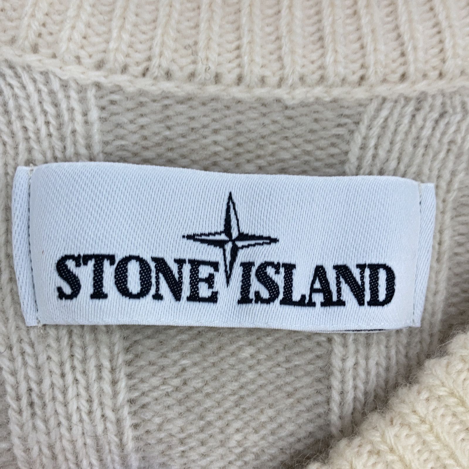 STONE ISLAND ストーンアイランド 7115503A4 アイボリー ウール ロゴ 