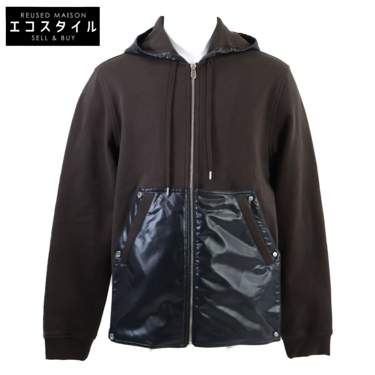 HERMES　エルメス　【美品】ナイロン切替 ジップアップ パーカー/　M
