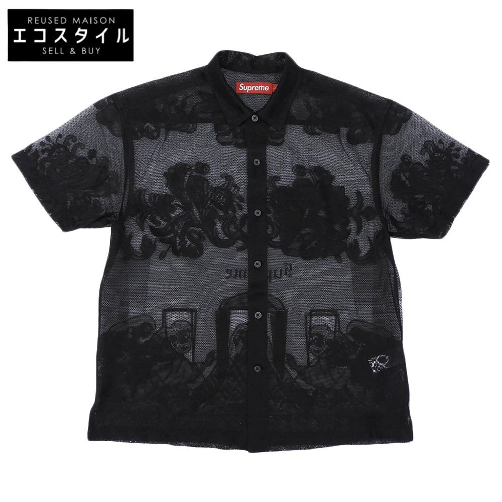 Supreme　シュプリーム　Last Supper Lace S/S Shirt レース シャツ トップス メンズ ブラック S 25SS　S