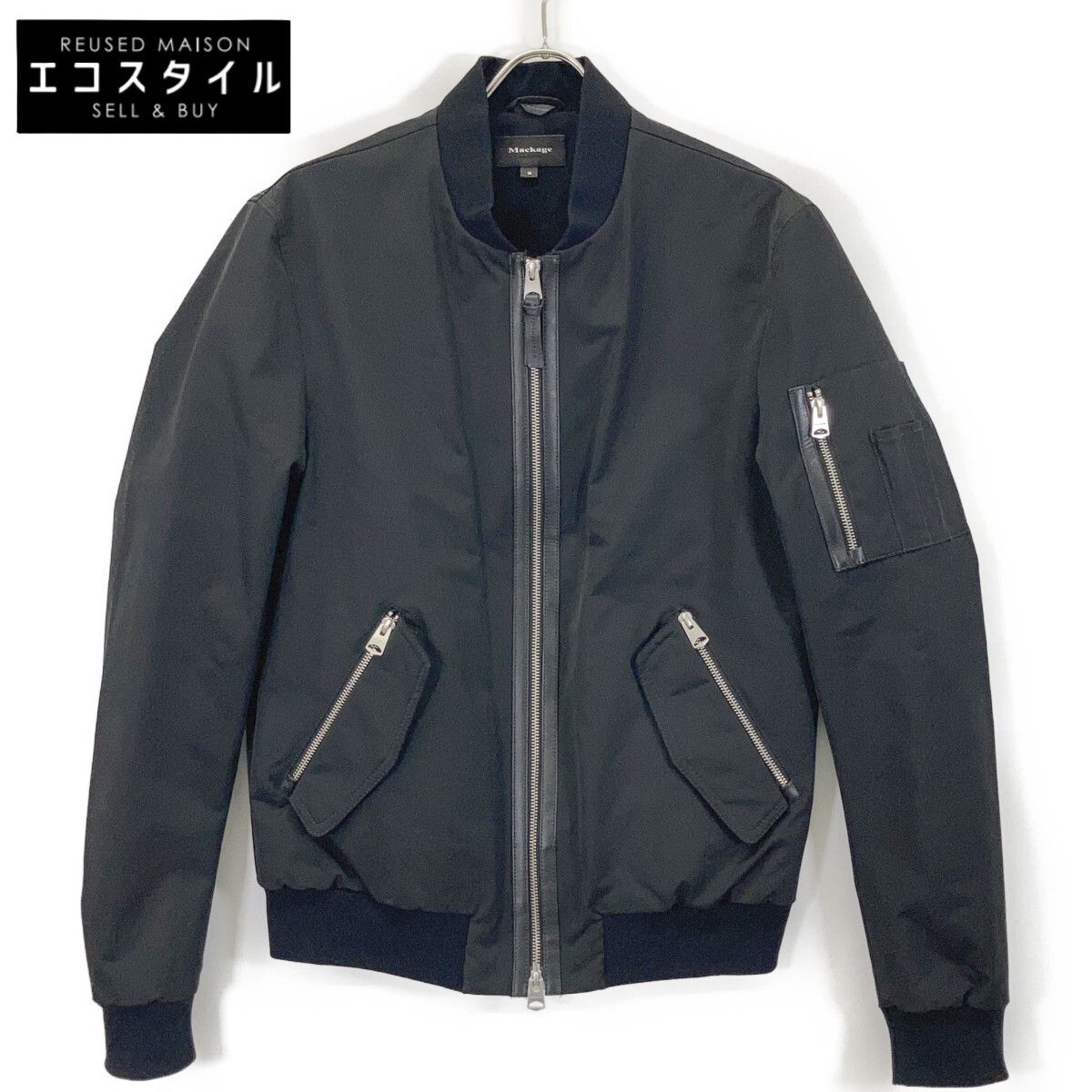 Mackage　マッカージュ　ブラック ナイロン RAGNAR ボンバージャケット　38