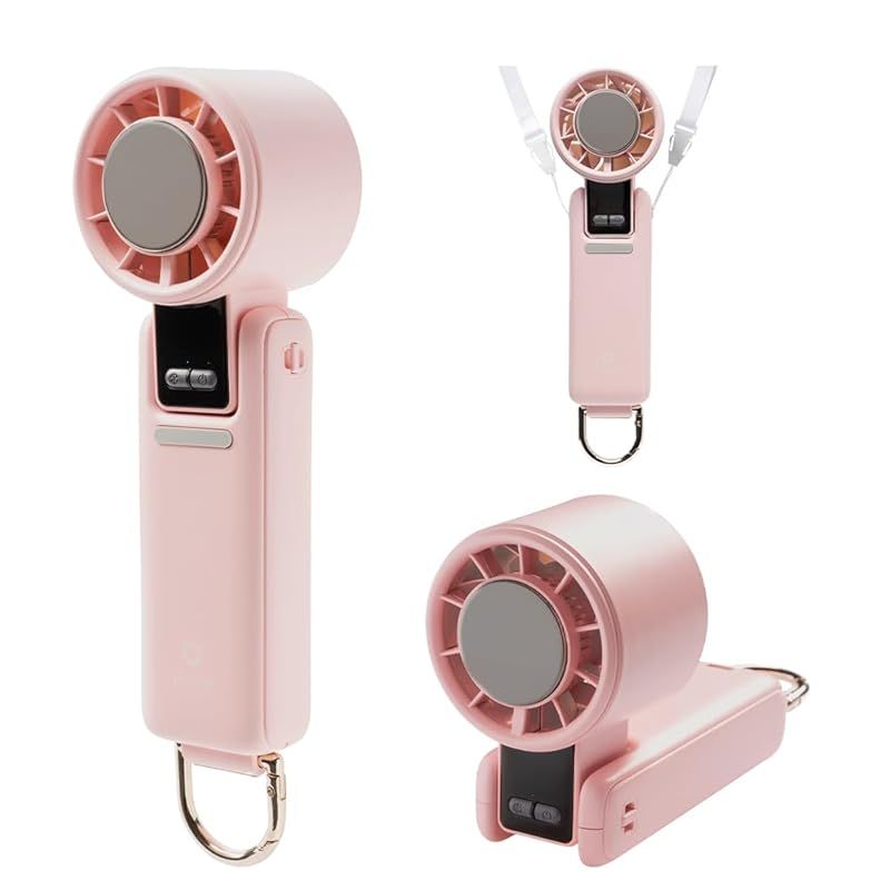 【新品】 iFace ポータブルファン (ペールピンク)【 アイフェイス ハンディー 扇風機 冷却 首掛け おしゃれ 暑さ対策 ハンディ小型 手持ち 冷却プレート モバイルファン モバイル 携帯】