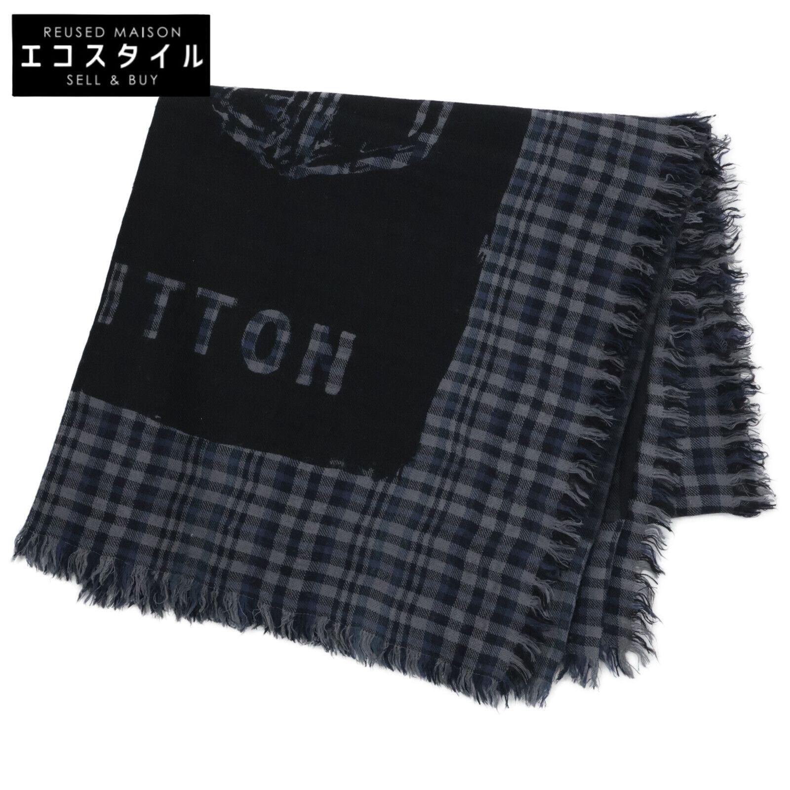 LOUIS VUITTON ルイヴィトン 401910 チェック柄 レタリング バッグデザイン フリンジ