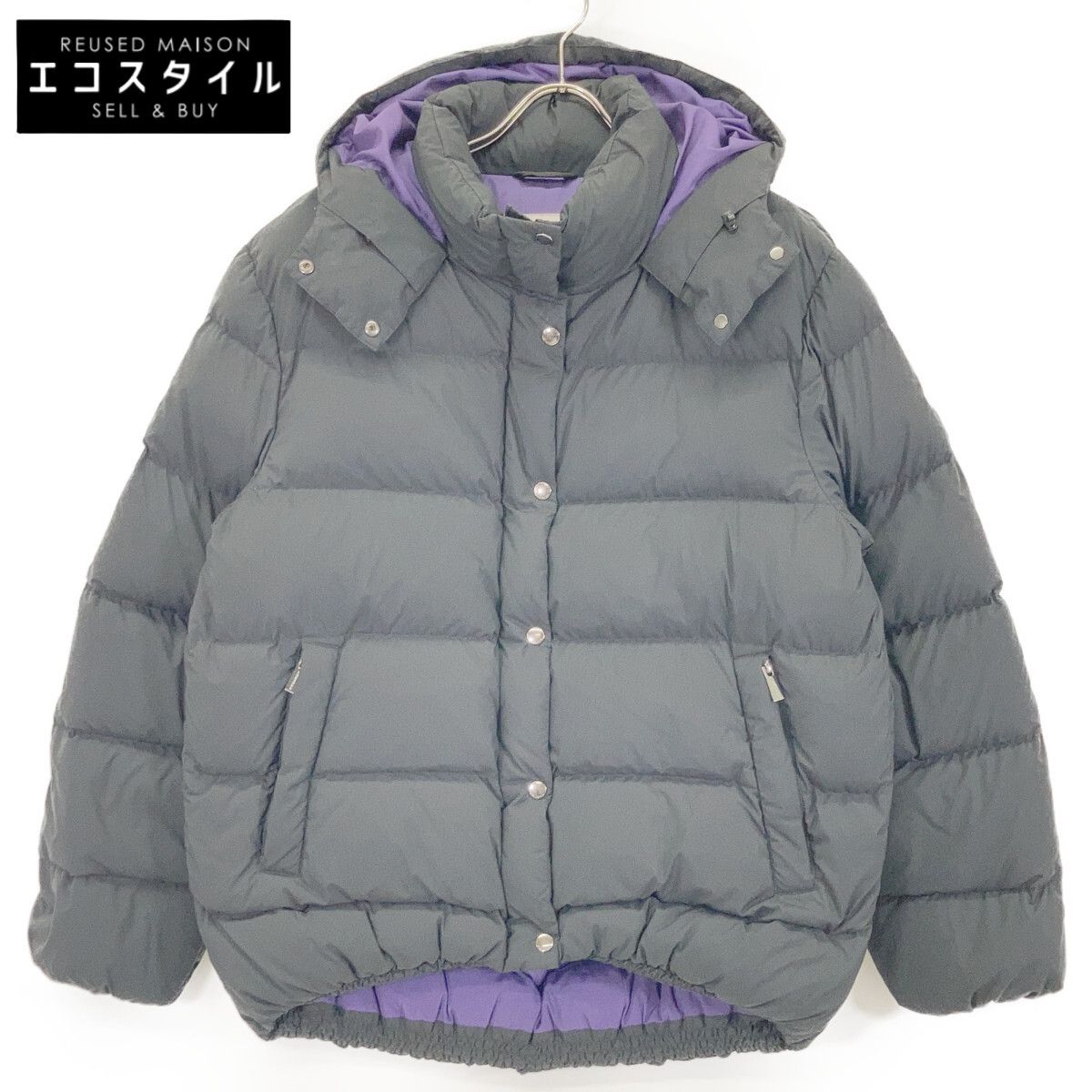 PYRENEX　ピレネックス　HWS014 ブラック PLUME2 プルーム2 フーデットダウンジャケット　38/40