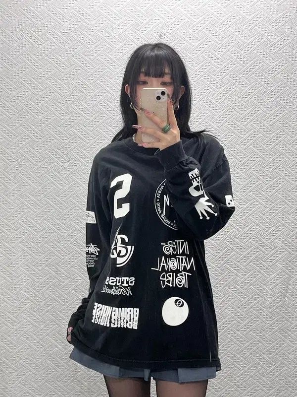 STUSSY Archive ヴィンテージ ストリート パンク スカル ロングスリーブ L C11707