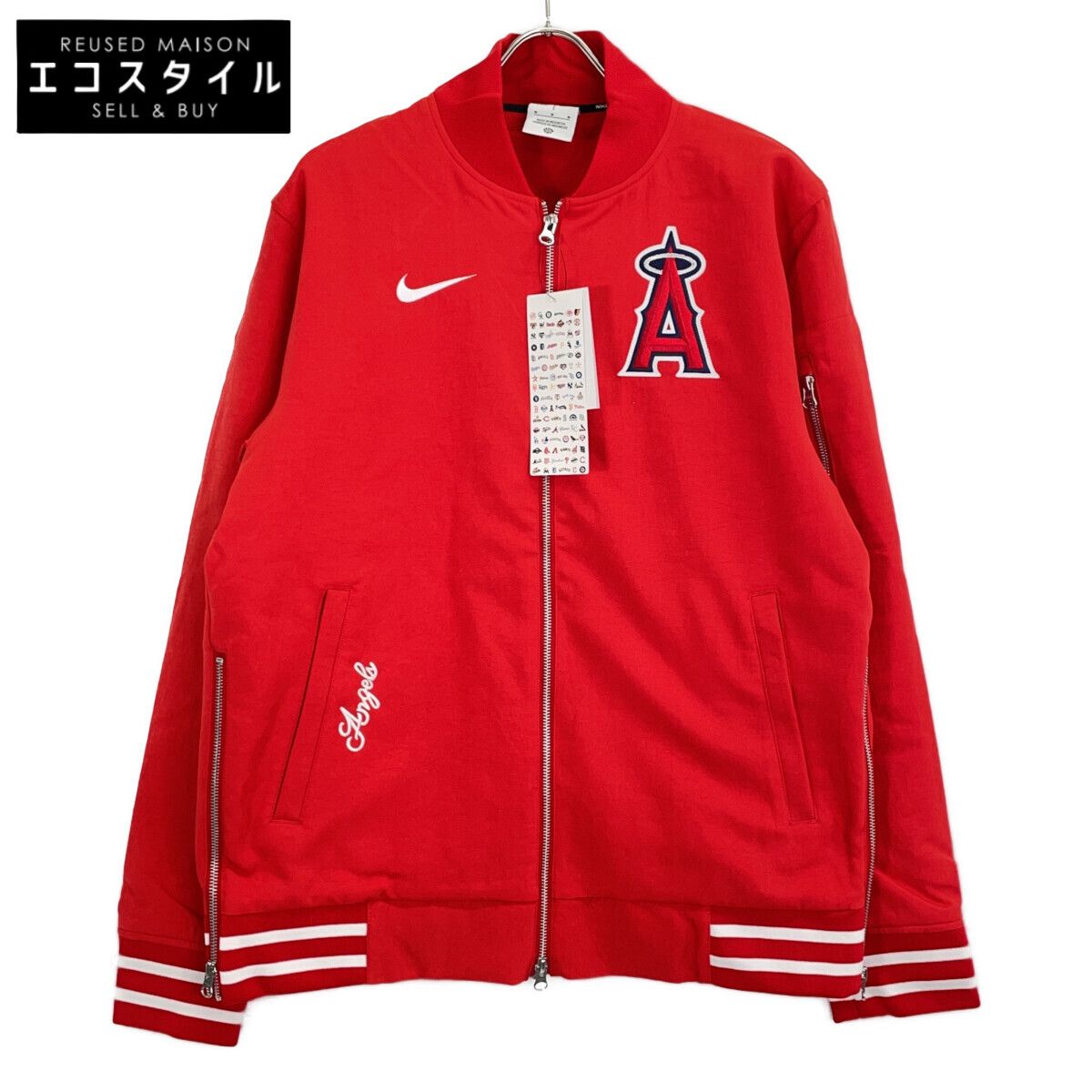NIKE　ナイキ　【新品同様/23年製】015D-03AT ロサンゼルスエンゼルス フリースライニング ボンバー　M