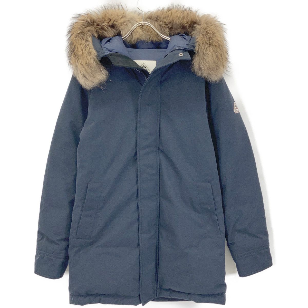 PYRENEX ピレネックス HMK009 ネイビー アヌシー ファー付ダウン 