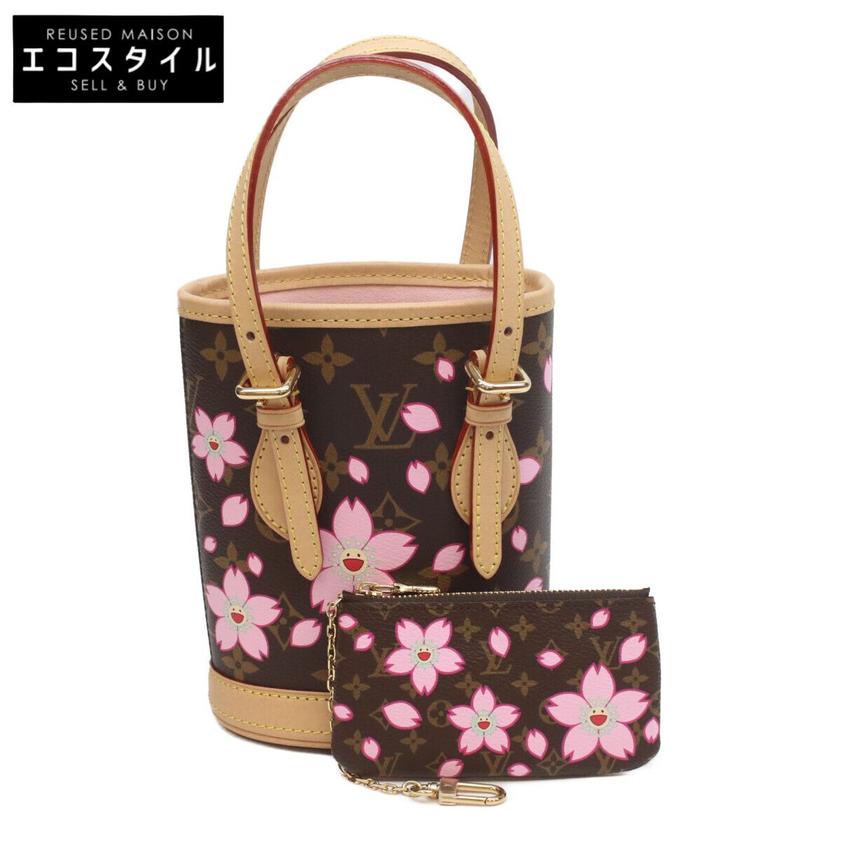 LOUIS VUITTON ルイヴィトン ×TM 村上隆 25年 M13417 モノグラムチェリーブロッサム ナノバケット