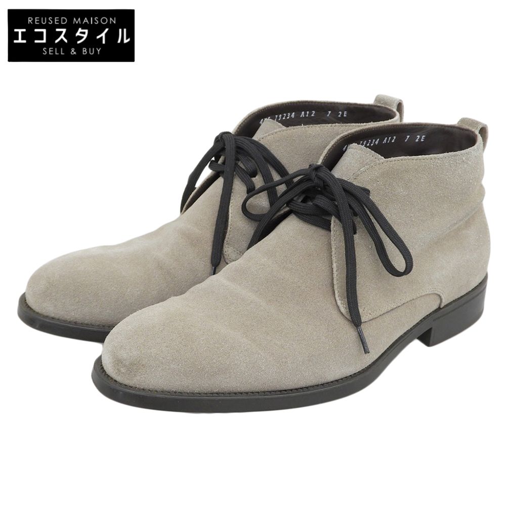 Salvatore Ferragamo　サルヴァトーレフェラガモ　スエード チャッカブーツ メンズ グレー 7 2E　7 2E