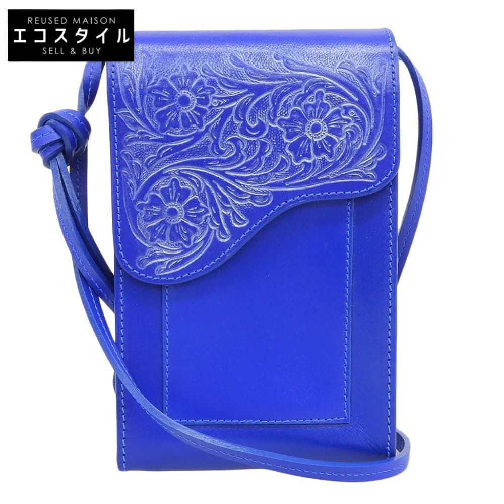 CARVING TRIBES　カービングトライブス　美品 Flap ミニバッグ レザー ショルダーバッグ レディース ブルー