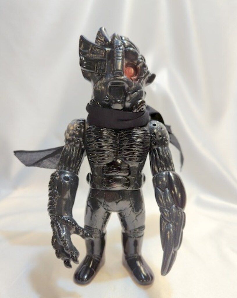 シカマァク REALHEAD シカ魔シン 黒ラメ成型/黒/銀/黒マフラー