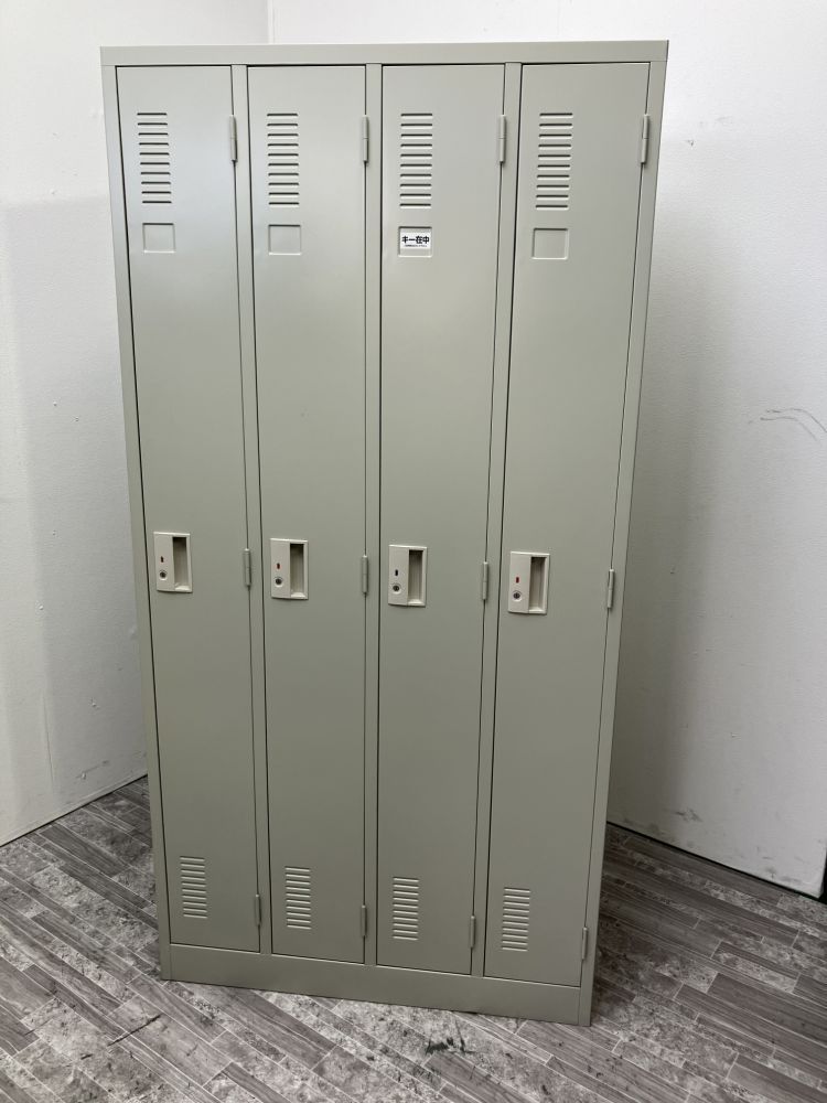 【アウトレット品】プラス 4人用ロッカー LK-42S グレー
