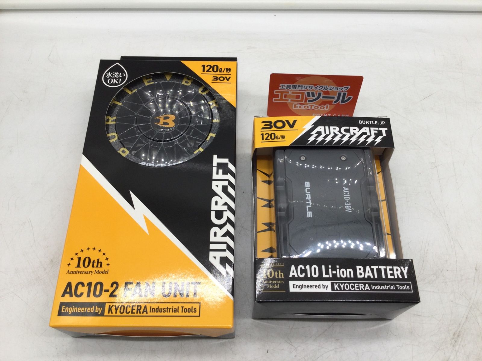 【未使用】BURTLE/バートル AC10+AC10-2 ☆ エアークラフト (2026年モデル)30Vバッテリー+空調服用ファンセット [IT_6ZKUM][岡イ][M04]