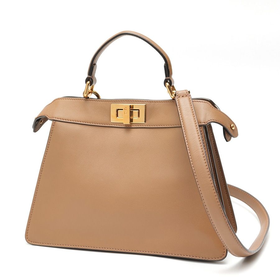 フェンディ / FENDI　ピーカブー アイ シー ユー スモール / ショルダーバッグ　8BN327　レザー　ブラウン系 【中古】