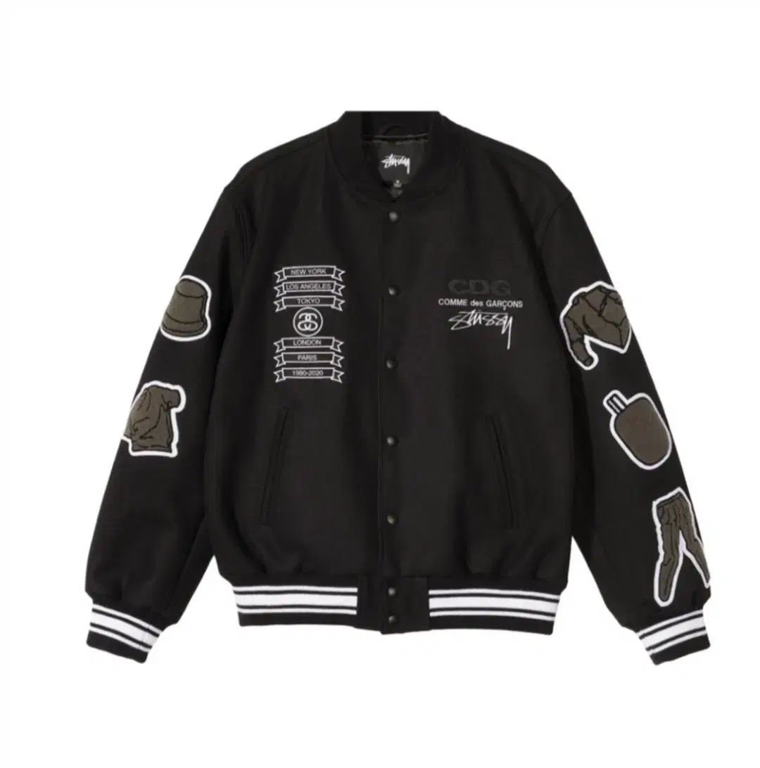 STUSSY x コム・デ・ギャルソン スタジャン ジャケット L