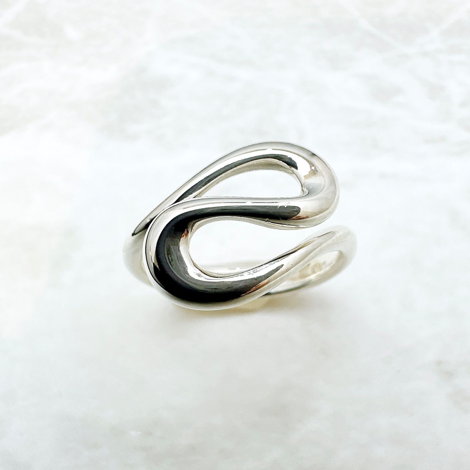 美品🌟Tiffany＆Co. オープンウェーブ シルバー リング 約10 号 U