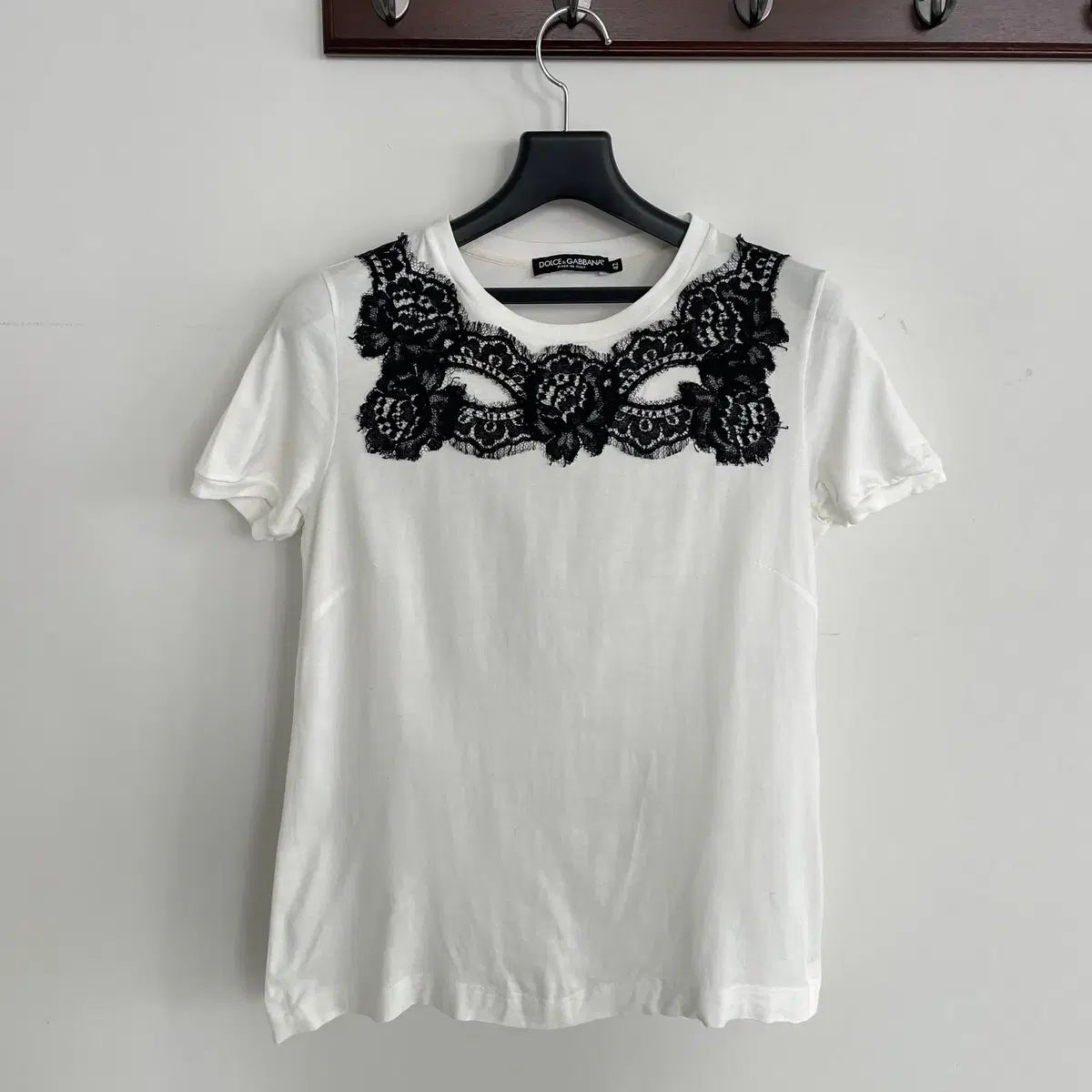 Dolce&Gabbana ドルチェ＆ガッバーナ レース インサート 半袖 Tシャツ
