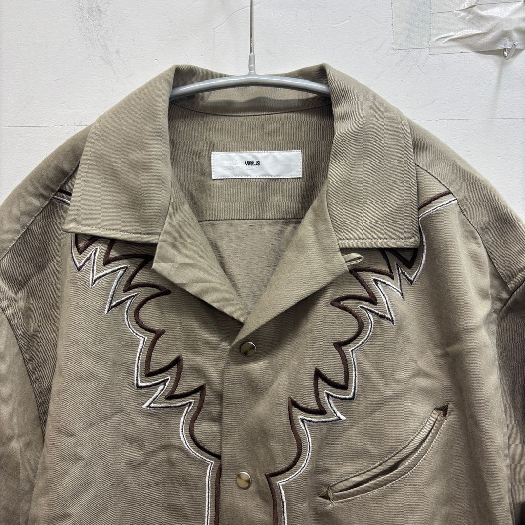 トーガビリリース TOGA VIRILIS 半袖シャツ46 TOGA VIRILIS トーガビリリース 24SS EMBROIDERY WESTERN S/S SHIRT