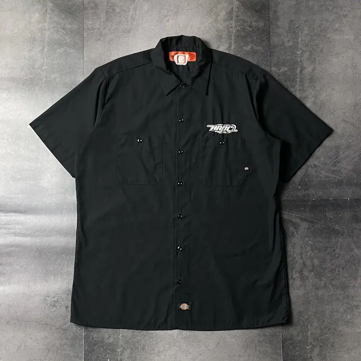 DICKIES ディッキーズ ヴィンテージ ブラック 刺繍 半袖 ワークシャツ A01010