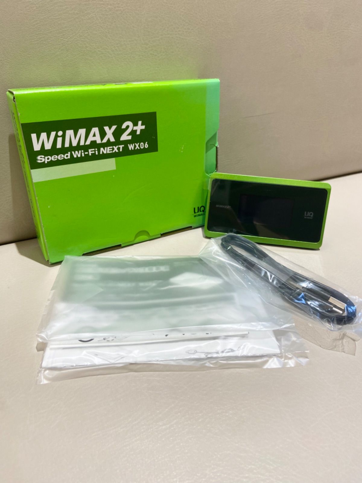 美品・箱付】WX06 ライムグリーン WiMAX2+ モバイルルーター - メルカリ